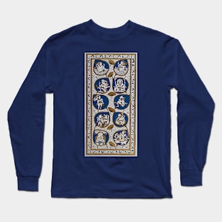 "Dashavtar" vishnu, Buddha, indian folk painting, phad painting Blue and gold Long Sleeve T-Shirt